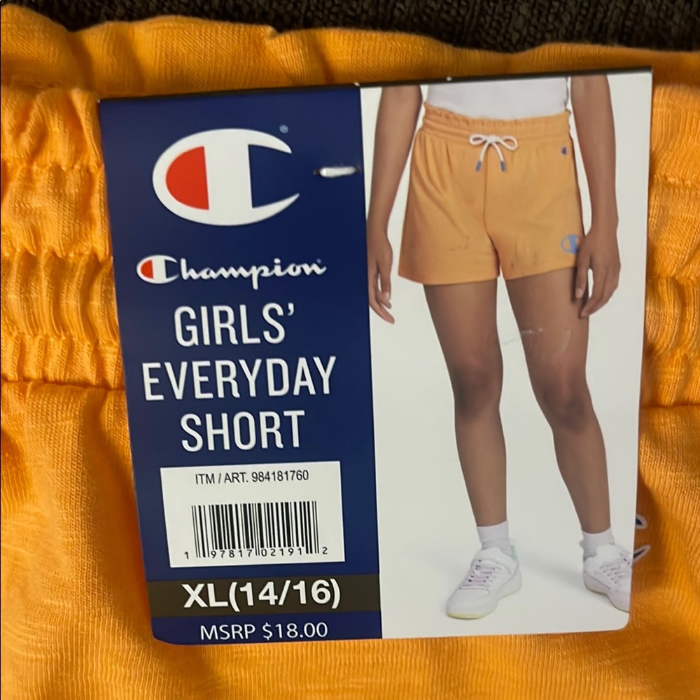 Champion Girls Everyday Shorts - Orange - Picture 2 of 3